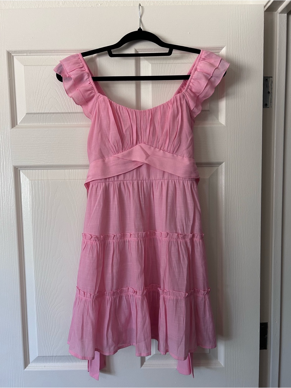 Francesca's Collections Pink Ruffle-Tiered Sundress